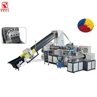 PP PE film waste plastic pelletizing machine line recycled plastic products