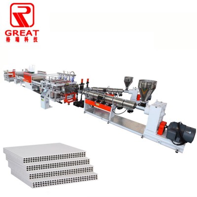 Factory price 12mm-18mm Construction concrete hollow pp plastic formwork board production line